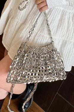 Trendy Rhinestone Drawstring Bucket Bag - Versatile Spring 2025 Shoulder Crossbody Bag with High-End Style