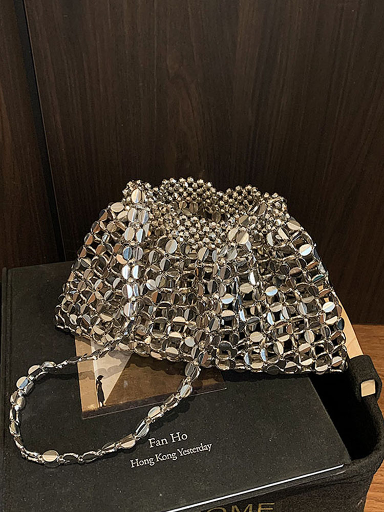 Trendy Rhinestone Drawstring Bucket Bag - Versatile Spring 2025 Shoulder Crossbody Bag with High-End Style Trendy Rhinestone Drawstring Bucket Bag - Versatile Spring 2025 Shoulder Crossbody Bag with High-End Style