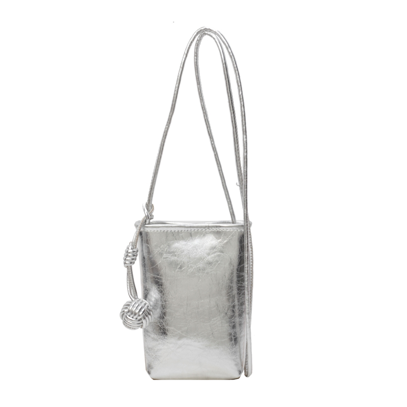 Trendy Silver Crossbody Phone Bag for Women, Lightweight Mini Bag with Unique Texture for Summer 2025 Fashion Trendy Silver Crossbody Phone Bag for Women, Lightweight Mini Bag with Unique Texture for Summer 2025 Fashion