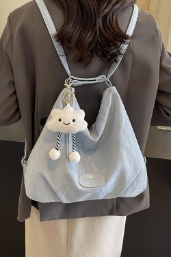 Trendy Silver Travel Backpack for Women - 2025 Multifunctional Large Capacity Shoulder & Crossbody Bucket Bag