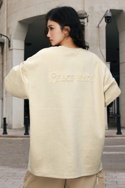 Trendy Suede Short-Sleeve T-Shirt with Steel Stamp, Unisex Loose Fit National Style Tee, Casual Fashion for Men and Women