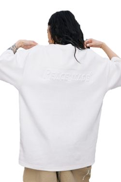 Trendy Suede Short-Sleeve T-Shirt with Steel Stamp, Unisex Loose Fit National Style Tee, Casual Fashion for Men and Women