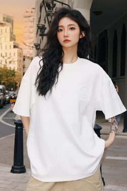 Trendy Suede Short-Sleeve T-Shirt with Steel Stamp, Unisex Loose Fit National Style Tee, Casual Fashion for Men and Women