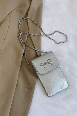 Trendy Summer Crossbody Mini Bag for Women - High-End Touch Screen Silver Phone Bag 2025 Fashion Accessory