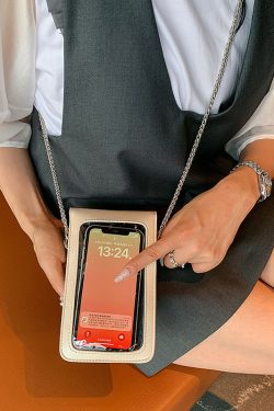 Trendy Summer Crossbody Mini Bag for Women - High-End Touch Screen Silver Phone Bag 2025 Fashion Accessory