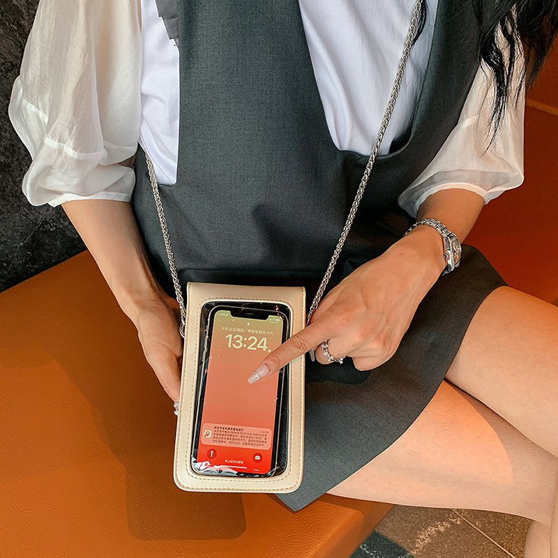 Trendy Summer Crossbody Mini Bag for Women - High-End Touch Screen Silver Phone Bag 2025 Fashion Accessory Trendy Summer Crossbody Mini Bag for Women - High-End Touch Screen Silver Phone Bag 2025 Fashion Accessory