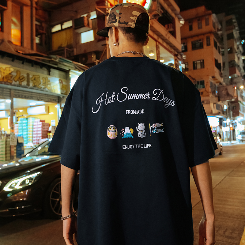 Trendy Summer Embroidered Letter Short Sleeve T-Shirt for Men and Women - Loose Fit Heavyweight Tee - Y2K Style 2025 Trendy Summer Embroidered Letter Short Sleeve T-Shirt for Men and Women - Loose Fit Heavyweight Tee - Y2K Style 2025