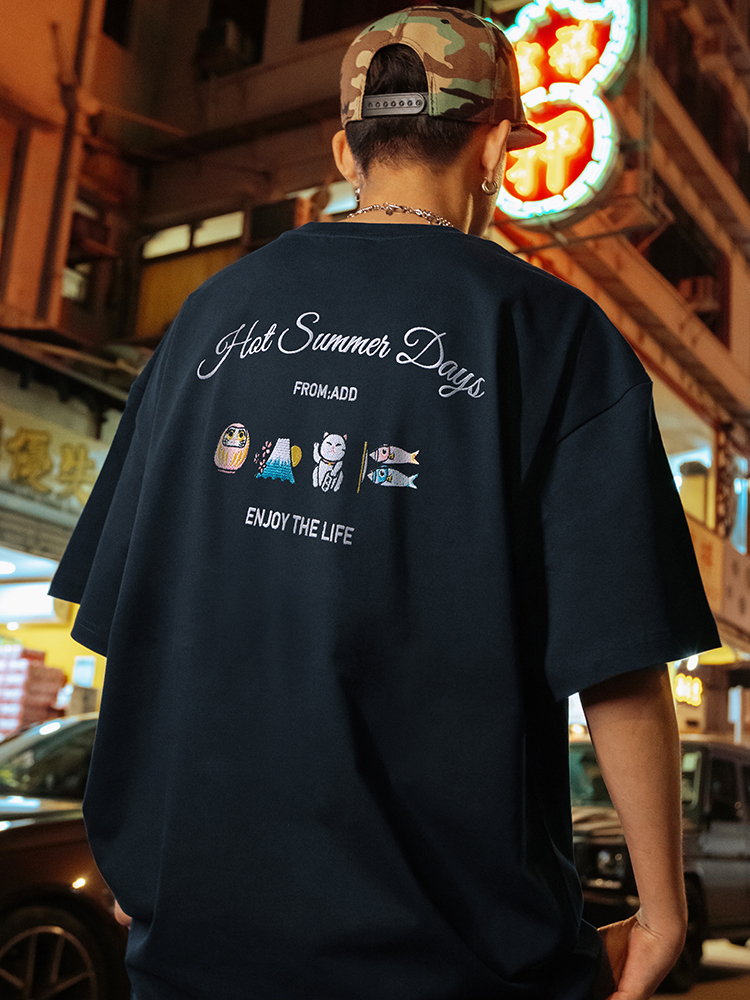 Trendy Summer Embroidered Letter Short Sleeve T-Shirt for Men and Women - Loose Fit Heavyweight Tee - Y2K Style 2025 Trendy Summer Embroidered Letter Short Sleeve T-Shirt for Men and Women - Loose Fit Heavyweight Tee - Y2K Style 2025