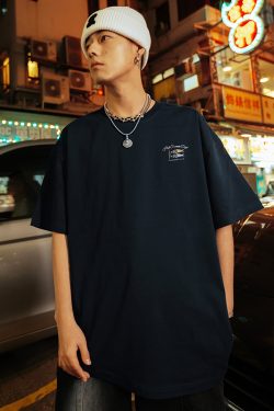 Trendy Summer Embroidered Letter Short Sleeve T-Shirt for Men and Women - Loose Fit Heavyweight Tee - Y2K Style 2025