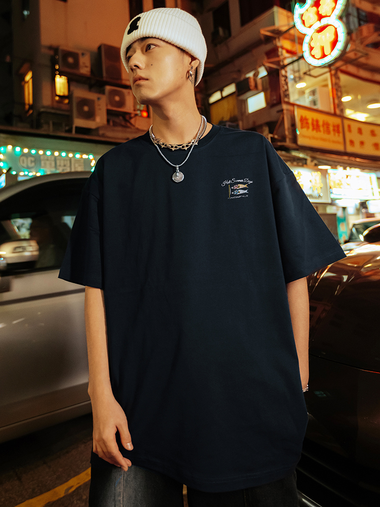 Trendy Summer Embroidered Letter Short Sleeve T-Shirt for Men and Women - Loose Fit Heavyweight Tee - Y2K Style 2025 Trendy Summer Embroidered Letter Short Sleeve T-Shirt for Men and Women - Loose Fit Heavyweight Tee - Y2K Style 2025