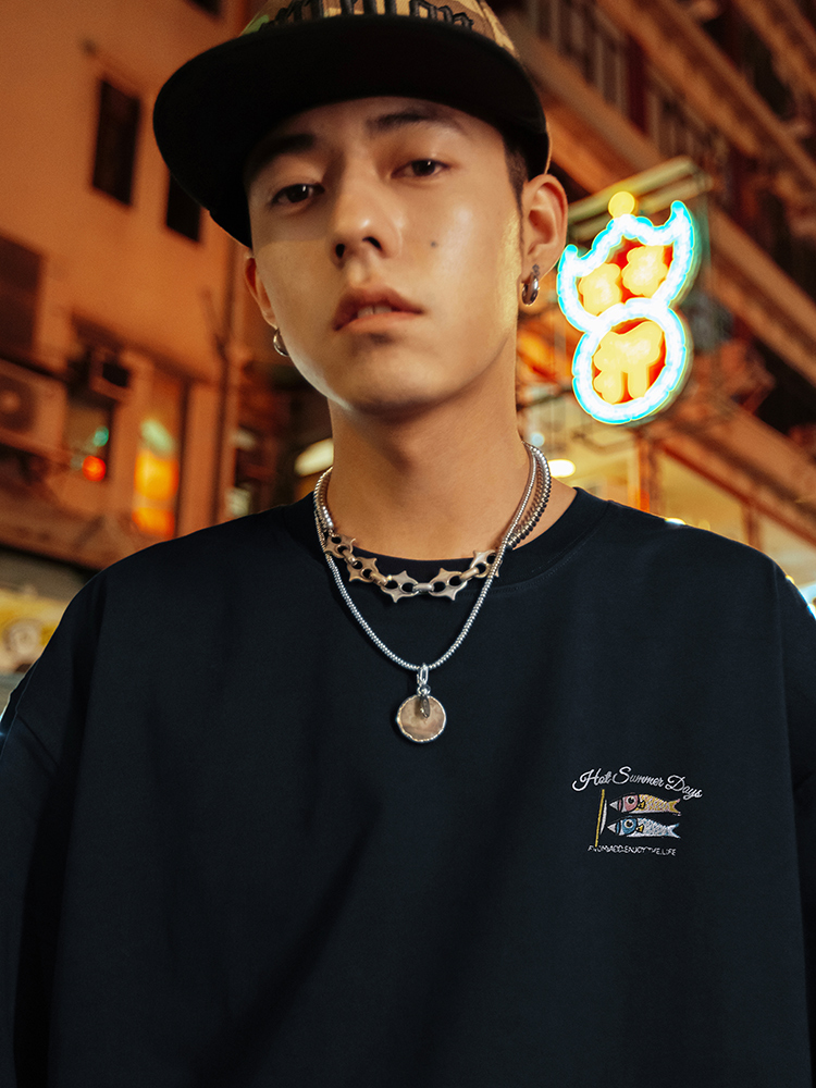 Trendy Summer Embroidered Letter Short Sleeve T-Shirt for Men and Women - Loose Fit Heavyweight Tee - Y2K Style 2025 Trendy Summer Embroidered Letter Short Sleeve T-Shirt for Men and Women - Loose Fit Heavyweight Tee - Y2K Style 2025