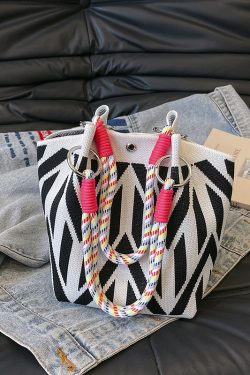 Trendy Summer Embroidered Purple Bucket Tote Bag for Women - Fresh 2025 Phone Bag, Cute Design, Fashionable Accessory