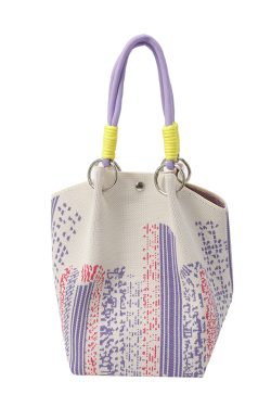 Trendy Summer Embroidered Purple Bucket Tote Bag for Women - Fresh 2025 Phone Bag, Cute Design, Fashionable Accessory