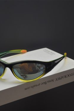 Trendy Summer Millennial Style Street Photography Sunglasses for Small Faces - Colorful Slimming Cycling Shades for Men and Women