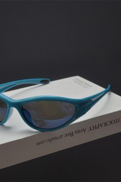 Trendy Summer Millennial Style Street Photography Sunglasses for Small Faces - Colorful Slimming Cycling Shades for Men and Women