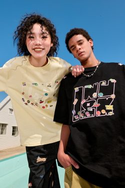 Trendy Unisex Cartoon Fun Couple Short Sleeve T-Shirt - American Heavyweight 90s Inspired Casual Wear for 2025