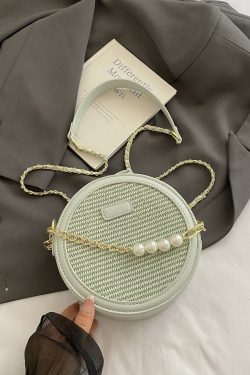 Trendy Women's 2025 Versatile Chain Crossbody Shoulder Bag - Small Round Design for Commuting and Everyday Chic