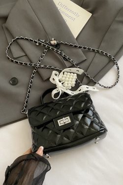 Trendy Women's Diamond Quilted Chain Shoulder Tote Bag - 2025 Fashion Commuter Crossbody Handbag