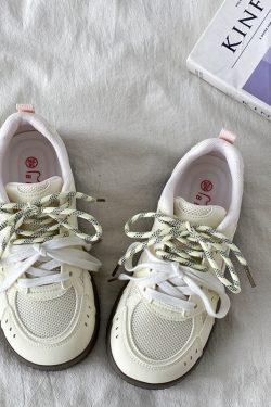 Trendy Yellow Breathable Mesh Sneakers for Women, Summer Sports Casual Shoes, 90s Inspired Non-Collision Style Training Footwear