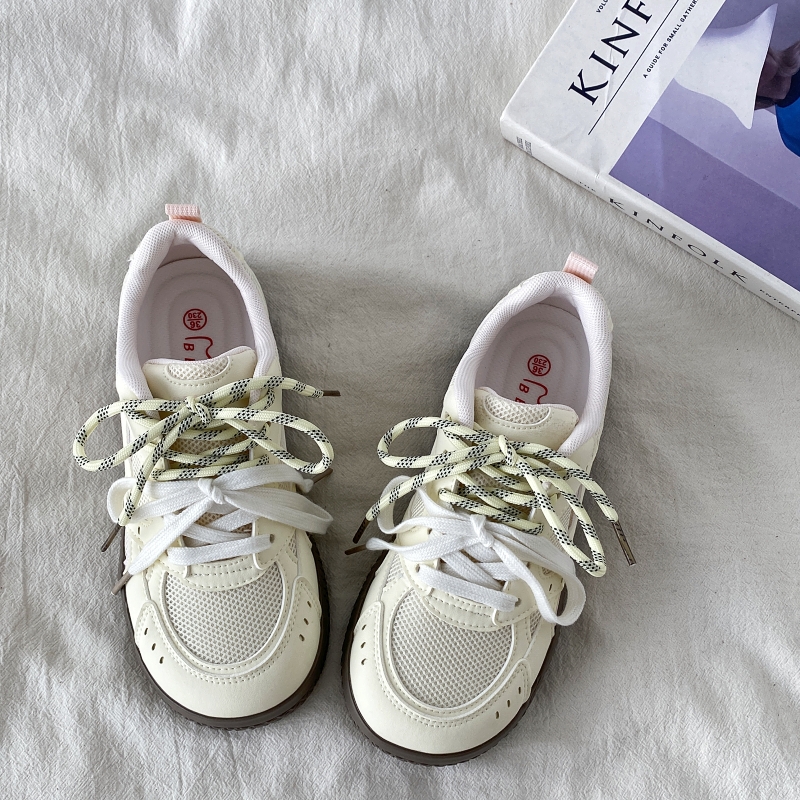 Trendy Yellow Breathable Mesh Sneakers for Women, Summer Sports Casual Shoes, 90s Inspired Non-Collision Style Training Footwear Trendy Yellow Breathable Mesh Sneakers for Women, Summer Sports Casual Shoes, 90s Inspired Non-Collision Style Training Footwear