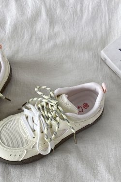 Trendy Yellow Breathable Mesh Sneakers for Women, Summer Sports Casual Shoes, 90s Inspired Non-Collision Style Training Footwear