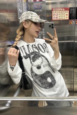 Unisex American High Street Bamboo Cotton Sun Protection Long Sleeve T-Shirt - Trendy Round Neck Summer Air Conditioning Top