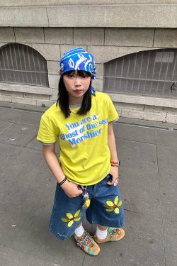 Unisex American-Style Fake Two-Piece Letter Print Round Neck T-Shirt, Loose Casual Versatile Summer Short Sleeve Top