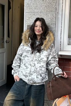 Unisex Autumn Winter Snow Camouflage Fleece-Lined Hooded Zipper Sweatshirt - Stylish Streetwear for Men and Women