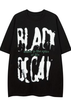 Unisex Graffiti Letter Printed Short Sleeve T-Shirt - Loose Fit Summer High Street Style for Men and Women