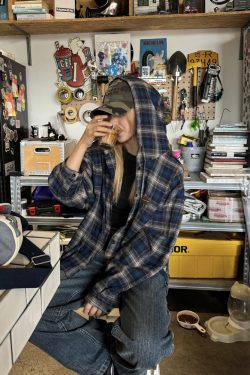 Unisex Hooded Long Sleeve Plaid Shirt - Retro Street Style, Color Block Design, Casual Fashion Polo for Men and Women