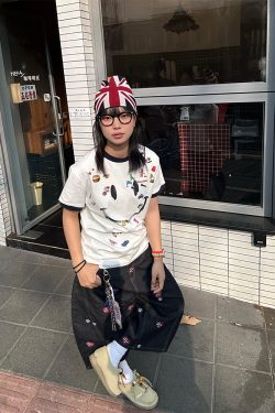 Unisex Smiley Face Printed Short-Sleeve T-Shirt - Casual Summer Base Layer in American Style, Perfect for 90s and Y2K Fashion