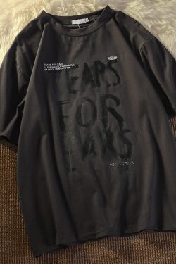 Unisex Vintage Pure Cotton Short Sleeve T-Shirt, Plus Size, Loose Fit, Versatile High Street Trendy Couple Top