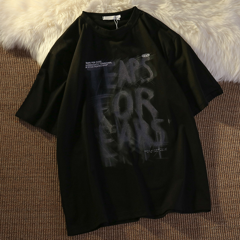 Unisex Vintage Pure Cotton Short Sleeve T-Shirt, Plus Size, Loose Fit, Versatile High Street Trendy Couple Top Unisex Vintage Pure Cotton Short Sleeve T-Shirt, Plus Size, Loose Fit, Versatile High Street Trendy Couple Top