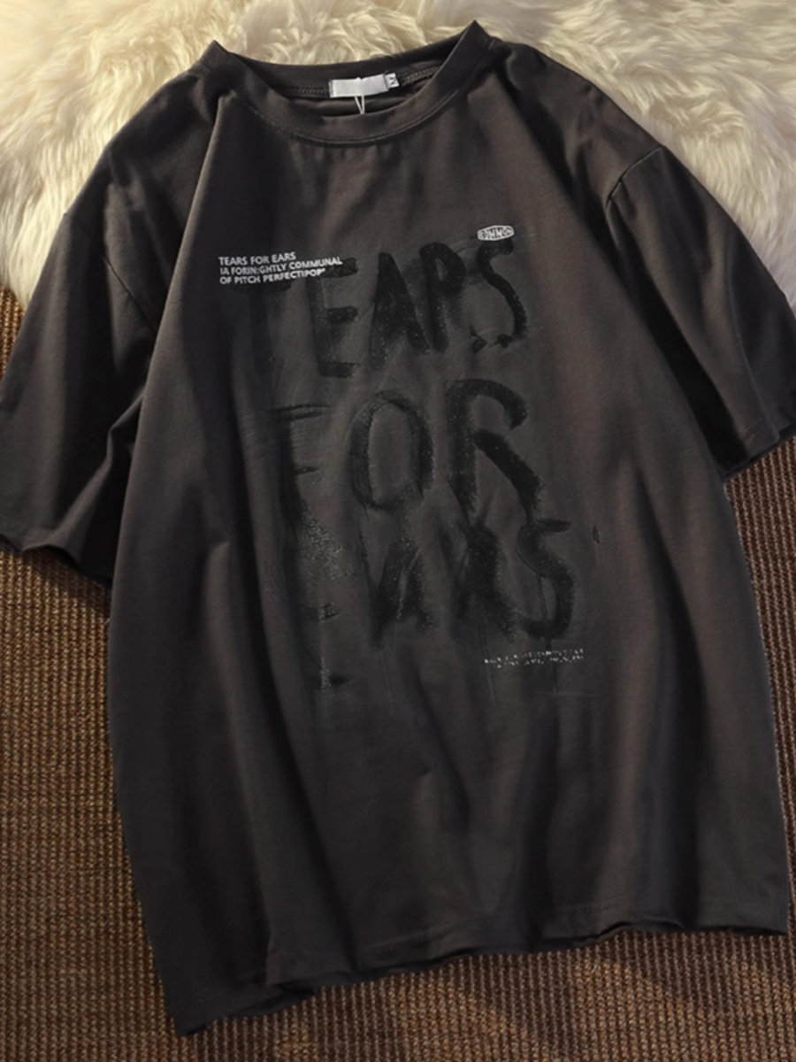 Unisex Vintage Pure Cotton Short Sleeve T-Shirt, Plus Size, Loose Fit, Versatile High Street Trendy Couple Top Unisex Vintage Pure Cotton Short Sleeve T-Shirt, Plus Size, Loose Fit, Versatile High Street Trendy Couple Top