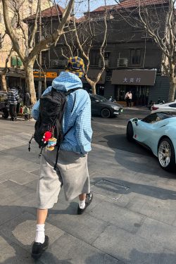 Unisex Wide-Leg Seven-Point Pants with Vintage Star Letter Print - Casual Loose Fit Summer Shorts