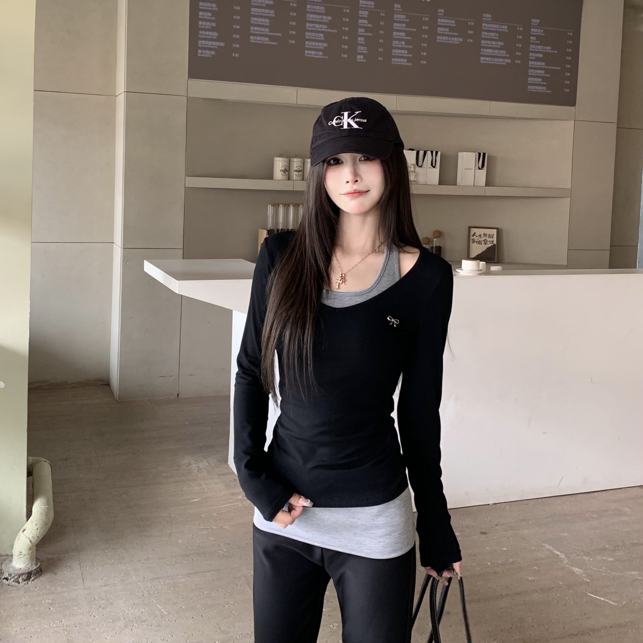 V-neck Long Sleeve Cover-up Halter Tank Top Set - Summer Sun Protection Women's 2-Piece Outfit - Casual Beach Style V-neck Long Sleeve Cover-up Halter Tank Top Set - Summer Sun Protection Women's 2-Piece Outfit - Casual Beach Style