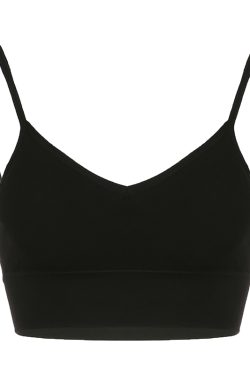 Versatile Back-Cross Sexy Low-Cut Cami with Chest Pads - Solid Color Inner Layer for Y2K and 90s Style Fashion