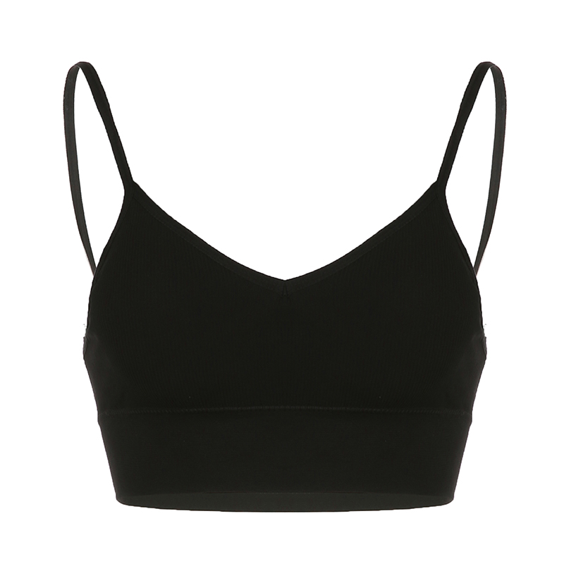 Versatile Back-Cross Sexy Low-Cut Cami with Chest Pads - Solid Color Inner Layer for Y2K and 90s Style Fashion Versatile Back-Cross Sexy Low-Cut Cami with Chest Pads - Solid Color Inner Layer for Y2K and 90s Style Fashion