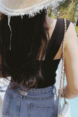 Versatile Black Wide Strap Camisole - 2025 Spring/Summer, French Style, Perfect for Vacation, Y2K Inspired Fashion