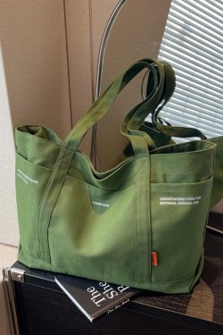 Versatile Canvas Tote Bag for Women - 2025 Spring/Summer Large Capacity Shoulder Bag for Students and Commuters