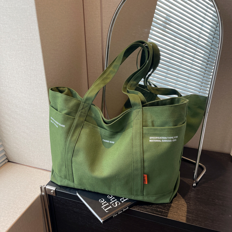 Versatile Canvas Tote Bag for Women - 2025 Spring/Summer Large Capacity Shoulder Bag for Students and Commuters Versatile Canvas Tote Bag for Women - 2025 Spring/Summer Large Capacity Shoulder Bag for Students and Commuters