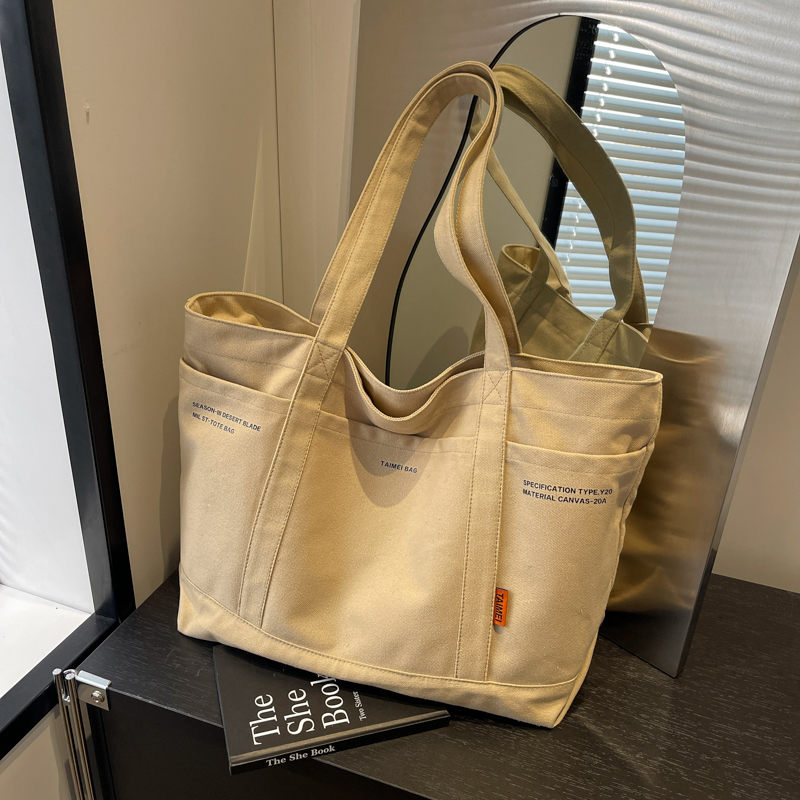 Versatile Canvas Tote Bag for Women - 2025 Spring/Summer Large Capacity Shoulder Bag for Students and Commuters Versatile Canvas Tote Bag for Women - 2025 Spring/Summer Large Capacity Shoulder Bag for Students and Commuters