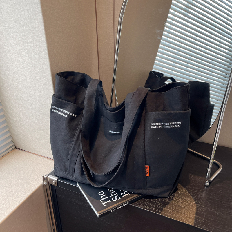 Versatile Canvas Tote Bag for Women - 2025 Spring/Summer Large Capacity Shoulder Bag for Students and Commuters Versatile Canvas Tote Bag for Women - 2025 Spring/Summer Large Capacity Shoulder Bag for Students and Commuters