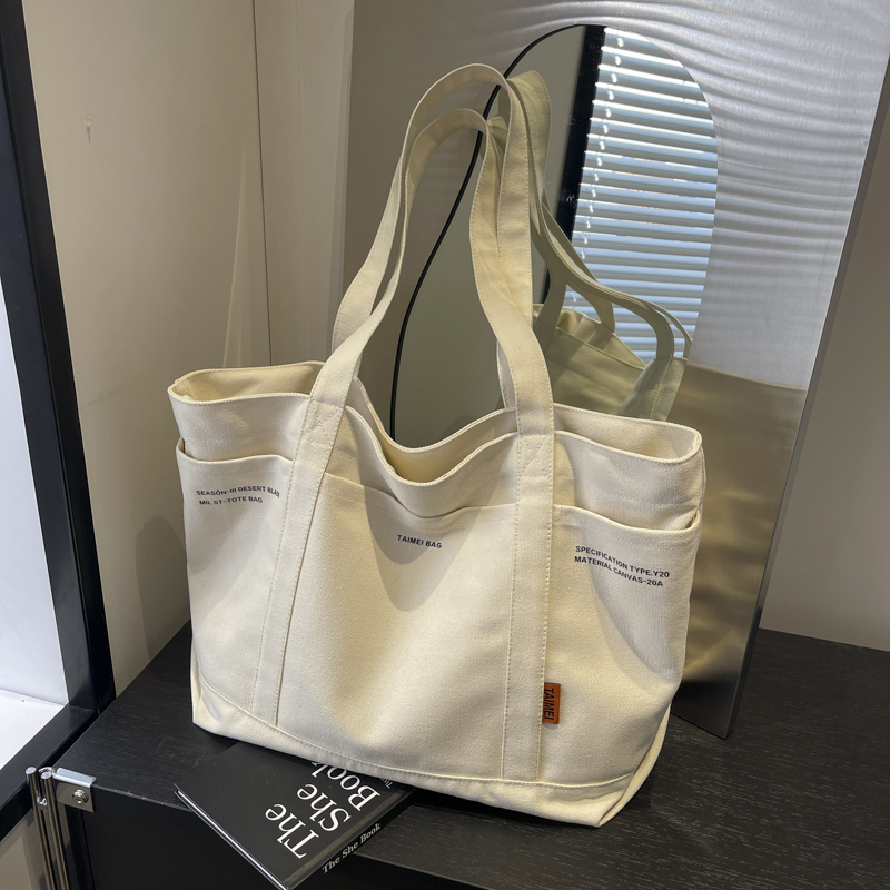 Versatile Canvas Tote Bag for Women - 2025 Spring/Summer Large Capacity Shoulder Bag for Students and Commuters Versatile Canvas Tote Bag for Women - 2025 Spring/Summer Large Capacity Shoulder Bag for Students and Commuters