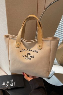 Versatile Handheld Canvas Tote Bag for Women - Large Capacity Summer Commuting Bucket Bag, Perfect for Work and Everyday Use