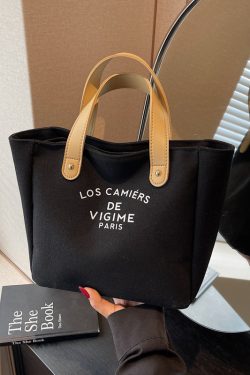Versatile Handheld Canvas Tote Bag for Women - Large Capacity Summer Commuting Bucket Bag, Perfect for Work and Everyday Use