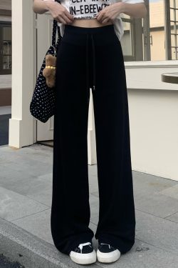 Versatile High Waist Slim Straight Casual Pants for Women - Summer Narrow Long Trousers for Effortless Style