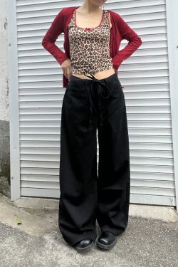 Versatile Loose Fit Wide-Leg Sweatpants with Drawstring - Solid Color, Thin Fabric, Floor-Length, Straight-Leg Style for Women