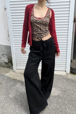 Versatile Loose Fit Wide-Leg Sweatpants with Drawstring - Solid Color, Thin Fabric, Floor-Length, Straight-Leg Style for Women