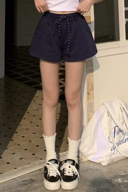 Versatile Mid-Waist Slim A-Line Shorts for Women - Summer Casual Drawstring Hot Pants in Korean Style